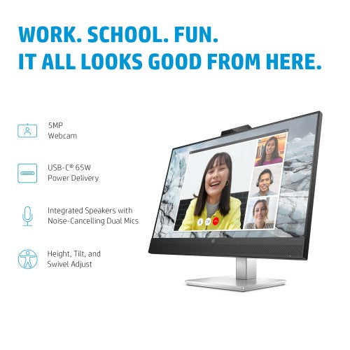 HP E-Series E27m G4 QHD USB-C Conferencing Monitor