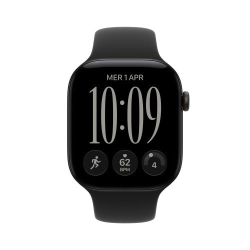 Apple Watch Series 12 GPS + Cellular 46mm Black Aluminium Case with Black Sport Band - S/M