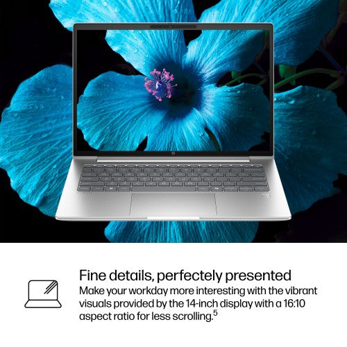 HP ProBook 4 G1iR Intel Core 5 120U Laptop 35.6 cm (14") WUXGA 16 GB DDR5-SDRAM 256 GB SSD Wi-Fi 6E (802.11ax) Windows 11 Pro Silver