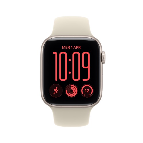 Apple Watch SE (3nd generation) SE 3 GPS + Cellular 44mm Starlight Aluminium Case with Sand Sport Band - S/M
