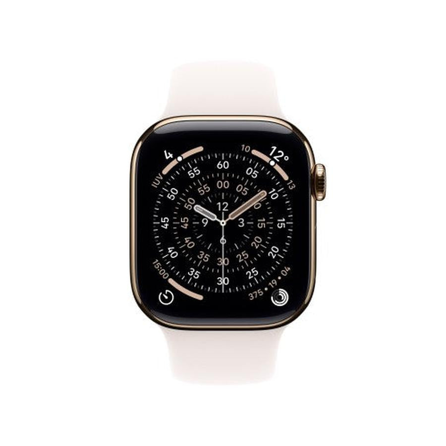 Apple Watch Series 11 GPS + Cellular 46mm Gold Titanium Case with Light Blush Sport Band - M/L - GKN Direct