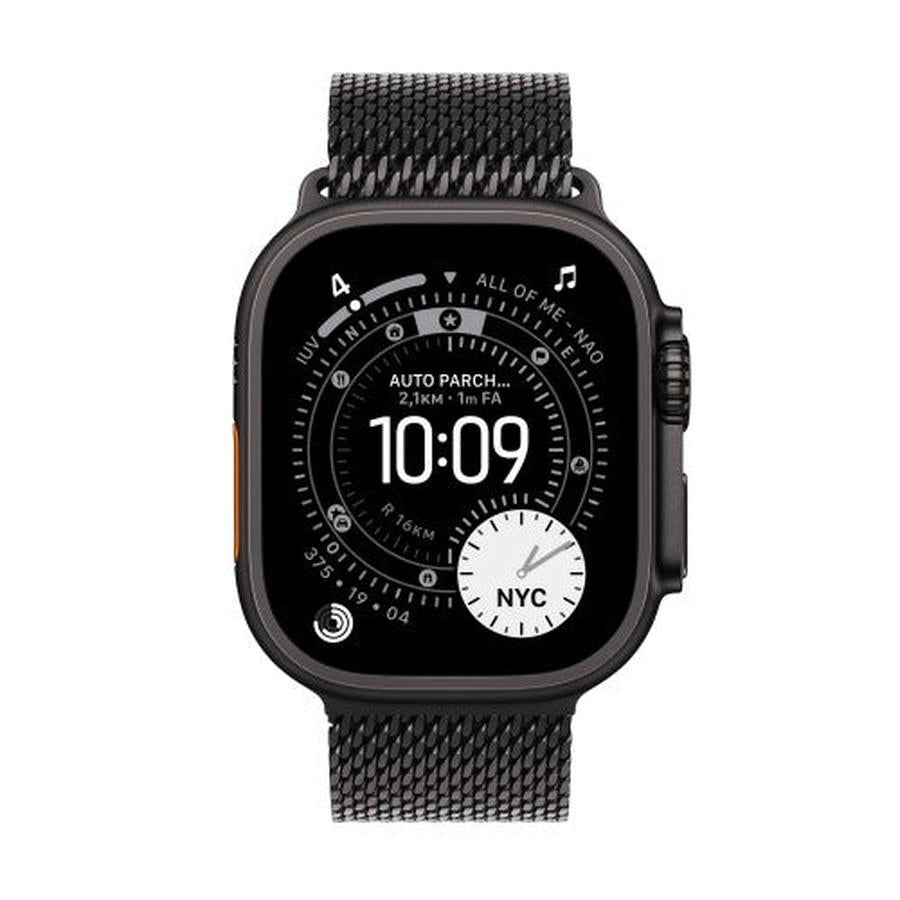 Apple Watch Ultra 3 GPS + Cellular 49mm Black Titanium Case with Black Titanium Milanese Loop - Small - GKN Direct