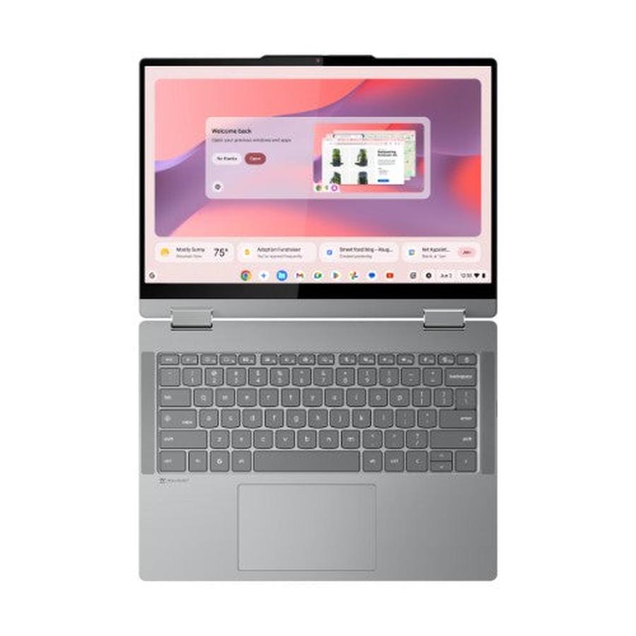 Lenovo Chrome 2in1 14IRU10 Intel Core 5 120U Chromebook 35.6 cm (14") Touchscreen WUXGA 8 GB LPDDR5-SDRAM 128 GB UFS Wi-Fi 6E (802.11ax) ChromeOS English Grey - GKN Direct