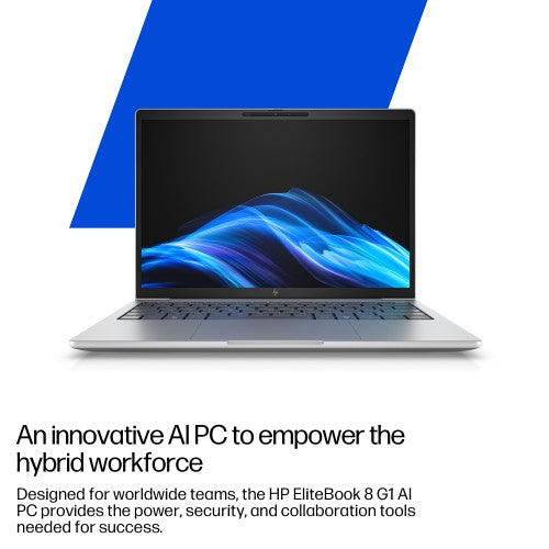 HP EliteBook 8 G1i 14 inch Notebook AI PC Intel Core Ultra 7 255U Laptop 35.6 cm (14") Touchscreen WUXGA 16 GB DDR5-SDRAM 256 GB SSD Wi-Fi 6E (802.11ax) Windows 11 Pro Silver