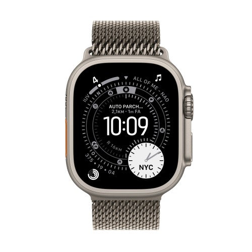 Apple Watch Ultra 3 GPS + Cellular 49mm Natural Titanium Case with Natural Titanium Milanese Loop - Large