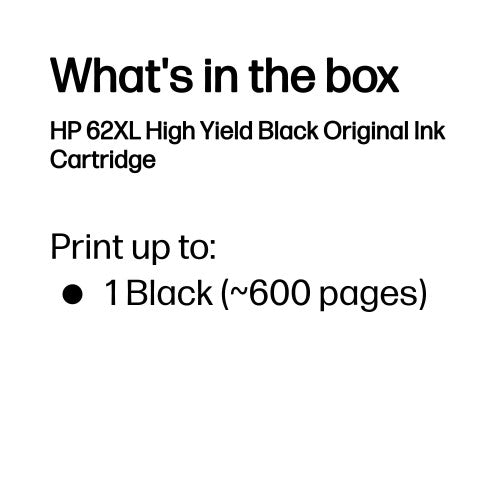 HP C2P05AE/62XL Printhead cartridge black high-capacity, 600 pages ISO/IEC 24711 for HP Envy 5640