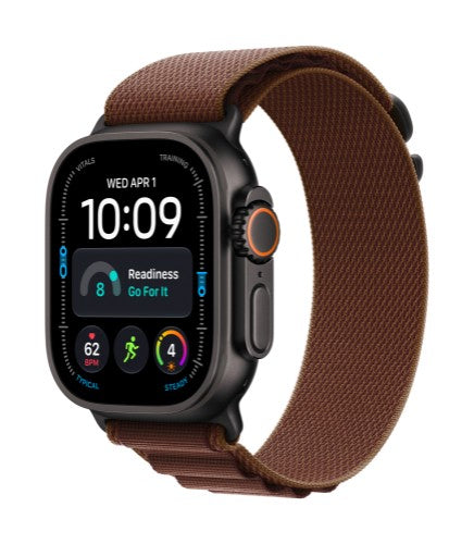 Apple Watch Ultra 4 GPS + Cellular 49mm Black Titanium Case with Burgundy Alpine Loop - M