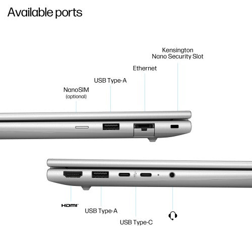 HP EliteBook 6 G1a Next Gen AI PC Copilot+ PC AMD Ryzen™ AI 5 340 Laptop 35.6 cm (14") WUXGA 24 GB DDR5-SDRAM 512 GB SSD Wi-Fi 6E (802.11ax) Windows 11 Pro Silver