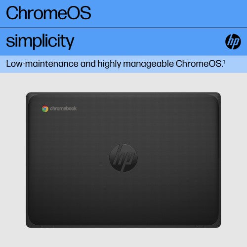 HP Fortis G1i Chromebook Intel® N N150 29.5 cm (11.6") HD 8 GB LPDDR5x-SDRAM 64 GB eMMC Wi-Fi 6 (802.11ax) ChromeOS Black