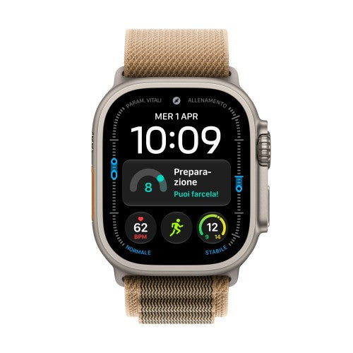 Apple Watch Ultra 4 GPS + Cellular 49mm Natural Titanium Case with Desert Alpine Loop - L