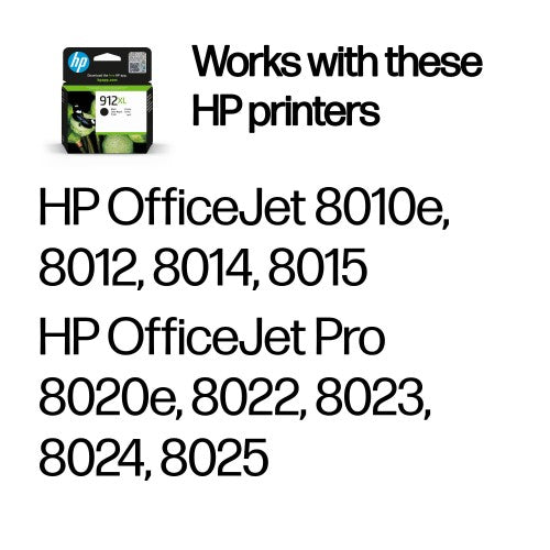 HP 3YL84AE/912XL Ink cartridge black high-capacity, 825 pages 21.7ml for HP OJ Pro 8010/e/8020/8020 e