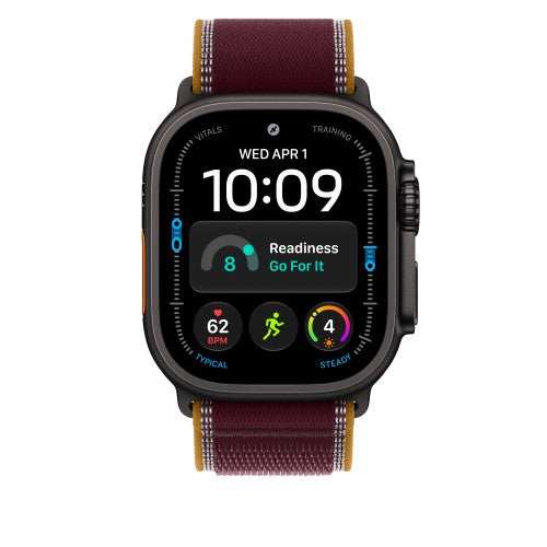 Apple 49mm Burgundy Trail Loop - M/L - Black Titanium Finish