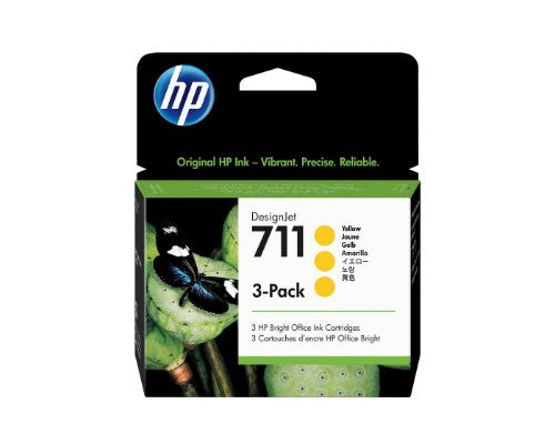 HP CZ136A/711 Ink cartridge yellow 29ml Pack=3 for HP DesignJet T 520