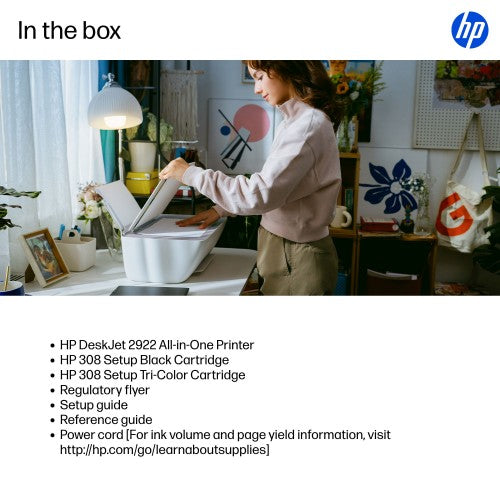 HP DeskJet 2922 Wireless All-in-One Color Printer