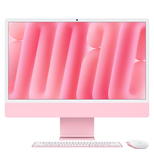 Apple iMac 24-inch with Retina 4.5K display: M4 chip with 8‑core CPU and 8‑core GPU, 16GB, 256GB SSD - Pink