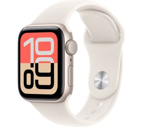 Apple Watch SE (3nd generation) SE 3 GPS 40mm Starlight Aluminium Case with Starlight Sport Band - S/M