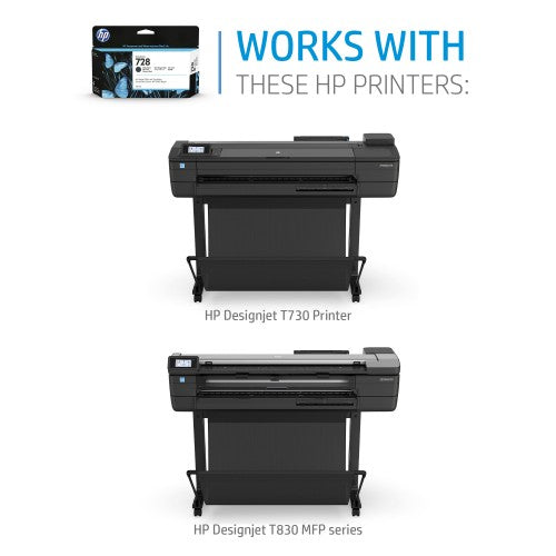 HP F9J68A/728 Ink cartridge black matt 300ml for HP DesignJet T 730/830