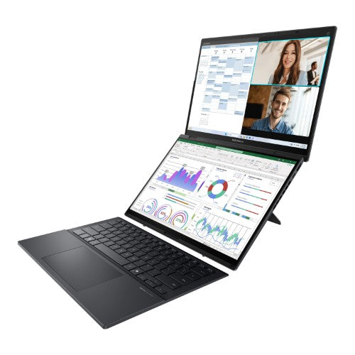 ASUS Zenbook Duo UX8406CA-PZ134W Intel Core Ultra 9 285H Hybrid (2-in-1) 35.6 cm (14") Touchscreen 3K 32 GB LPDDR5x-SDRAM 2 TB SSD Wi-Fi 7 (802.11be) Windows 11 Home Grey