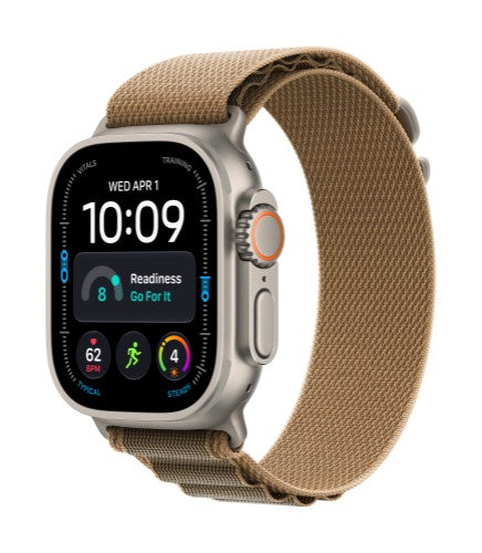 Apple Watch Ultra 4 GPS + Cellular 49mm Natural Titanium Case with Desert Alpine Loop - M