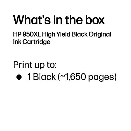 HP CN045AE/950XL Ink cartridge black high-capacity, 2.3K pages ISO/IEC 24711 53ml for HP OfficeJet Pro 8100/8610/8620