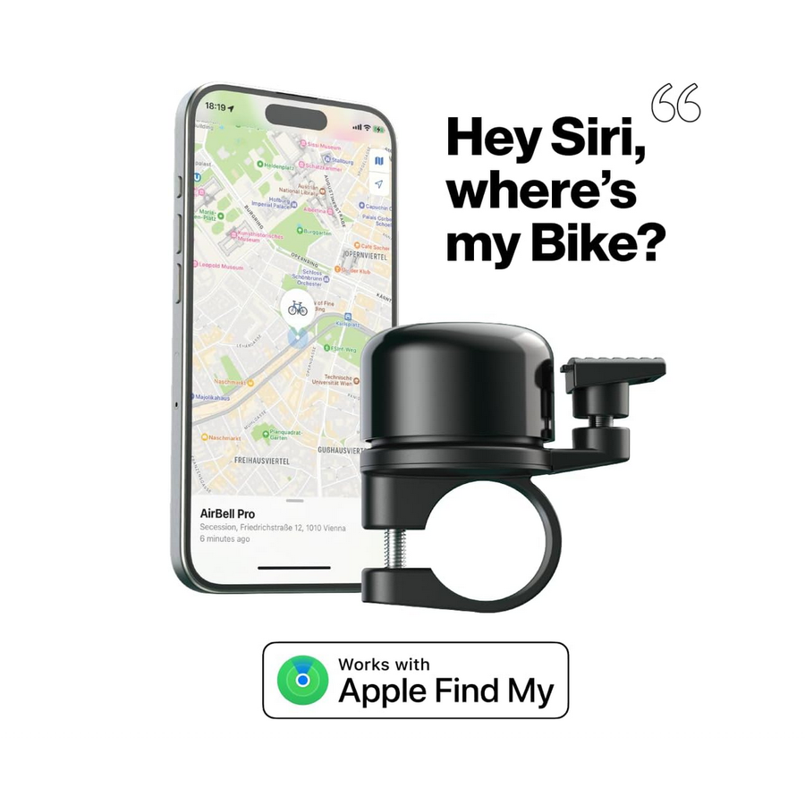 AirBell Pro Bicycle Bell with Integrated Tracker for Apple Find My Network - GKN Direct