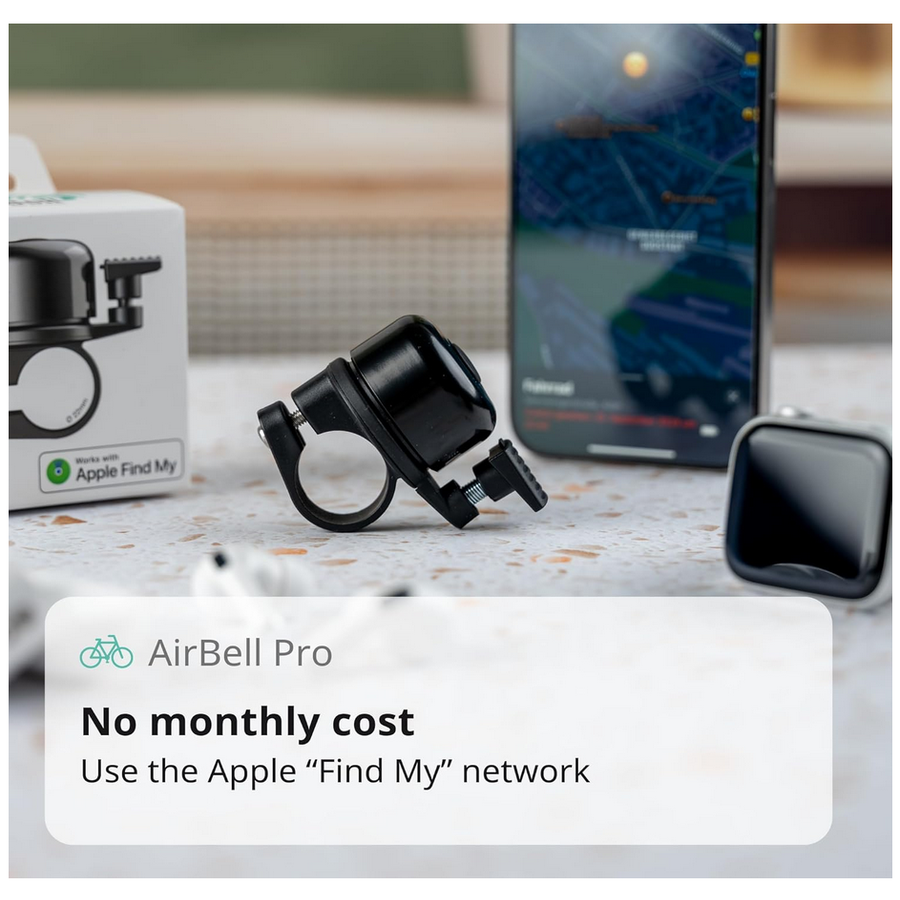 AirBell Pro Bicycle Bell with Integrated Tracker for Apple Find My Network - GKN Direct