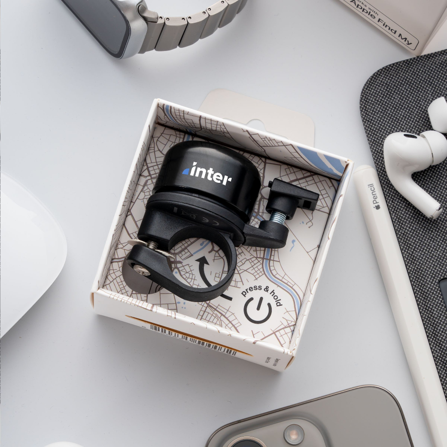 AirBell Pro Bicycle Bell with Integrated Tracker for Apple Find My Network - GKN Direct