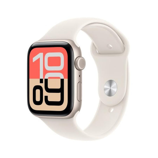 Apple Watch SE (3nd generation) SE 3 GPS + Cellular 44mm Starlight Aluminium Case with Starlight Sport Band - S/M - GKN Direct