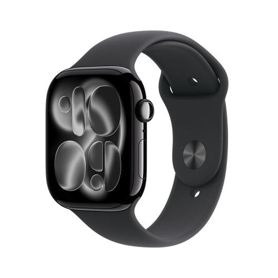 Apple Watch Series 11 GPS 46mm Jet Black Aluminium Case with Black Sport Band - S/M - GKN Direct
