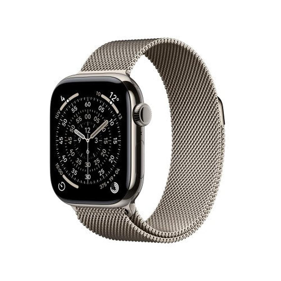 Apple Watch Series 11 GPS + Cellular 42mm Natural Titanium Case with Natural Milanese Loop - GKN Direct