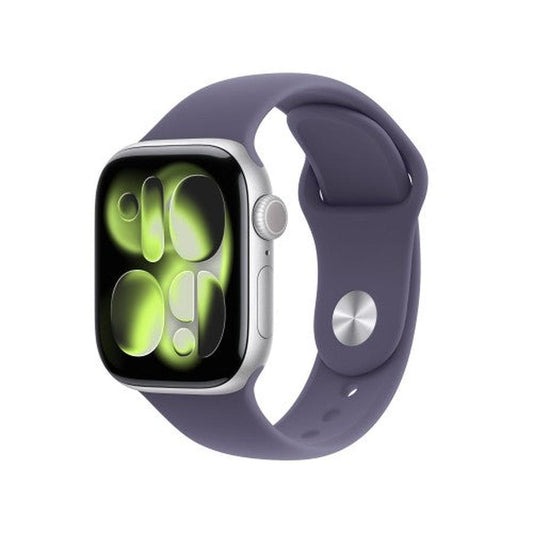 Apple Watch Series 11 GPS + Cellular 42mm Silver Aluminium Case with Purple Fog Sport Band - M/L - GKN Direct