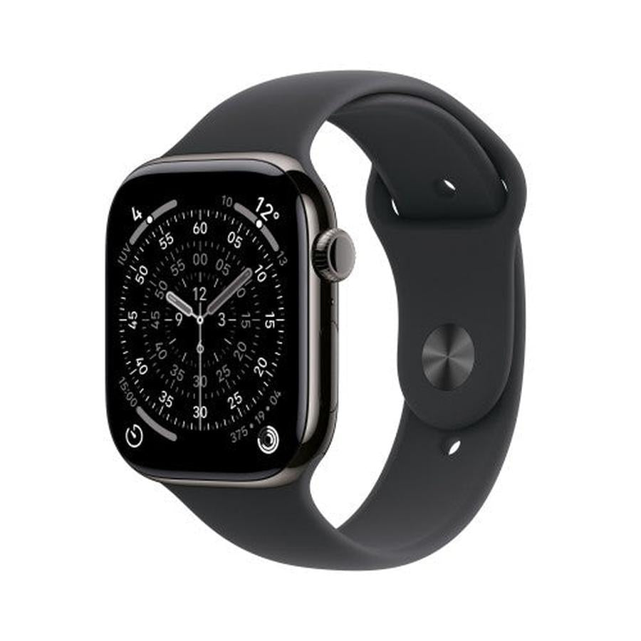 Apple Watch Series 11 GPS + Cellular 42mm Slate Titanium Case with Black Sport Band - S/M - GKN Direct