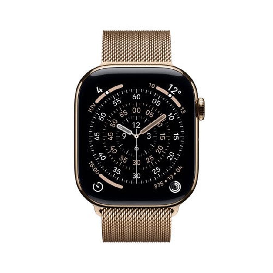 Apple Watch Series 11 GPS + Cellular 46mm Gold Titanium Case with Gold Milanese Loop - S/M - GKN Direct