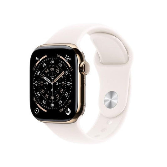 Apple Watch Series 11 GPS + Cellular 46mm Gold Titanium Case with Light Blush Sport Band - M/L - GKN Direct