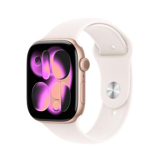 Apple Watch Series 11 GPS + Cellular 46mm Rose Gold Aluminium Case with Light Blush Sport Band - M/L - GKN Direct