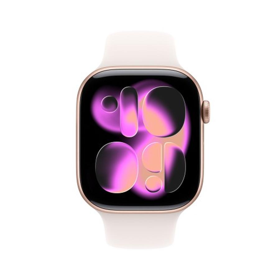 Apple Watch Series 11 GPS + Cellular 46mm Rose Gold Aluminium Case with Light Blush Sport Band - S/M - GKN Direct