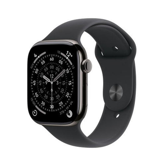 Apple Watch Series 11 GPS + Cellular 46mm Slate Titanium Case with Black Sport Band - S/M - GKN Direct