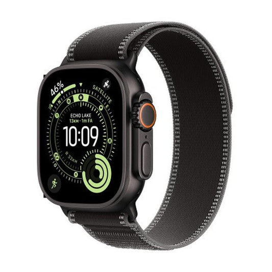 Apple Watch Ultra 3 GPS + Cellular 49mm Black Titanium Case with Black/Charcoal Trail Loop - S/M - GKN Direct