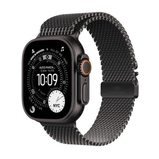 Apple Watch Ultra 3 GPS + Cellular 49mm Black Titanium Case with Black Titanium Milanese Loop - Small - GKN Direct