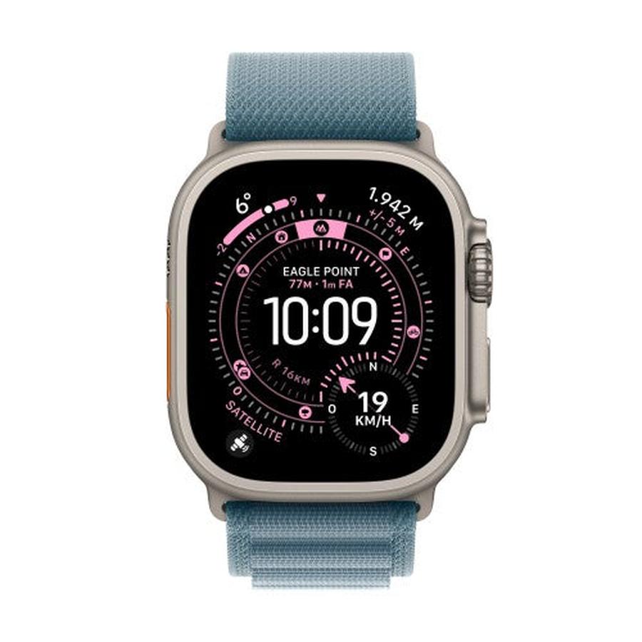 Apple Watch Ultra 3 GPS + Cellular 49mm Natural Titanium Case with Light Blue Alpine Loop - Large - GKN Direct