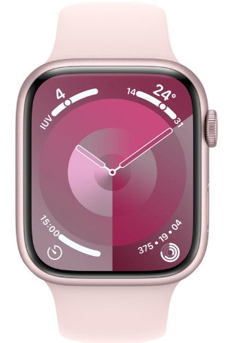Apple Watch Series 9 GPS + Cellular 45mm Pink Aluminium Case w/ Light Pink Sport Band - M/L