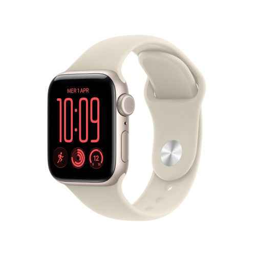 Apple Watch SE (3nd generation) SE 3 GPS + Cellular 40mm Starlight Aluminium Case with Sand Sport Band - S/M