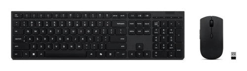 Lenovo 4X31R64350 keyboard Mouse included Home/Office RF Wireless + Bluetooth QWERTY UK English Grey