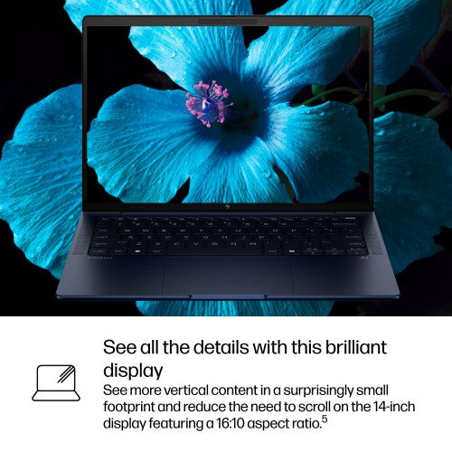 HP EliteBook X G1i Next Gen AI PC Copilot+ PC Intel Core Ultra 5 228V Laptop 35.6 cm (14") Touchscreen WUXGA 32 GB LPDDR5x-SDRAM 512 GB SSD Wi-Fi 7 (802.11be) Windows 11 Pro Blue