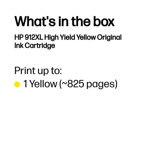 HP 3YL83AE/912XL Ink cartridge yellow high-capacity, 825 pages 9.9ml for HP OJ Pro 8010/e/8020/8020 e