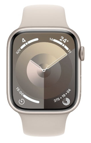 Apple Watch Series 9 GPS + Cellular 45mm Starlight Aluminium Case w/ Starlight Sport Band - M/L