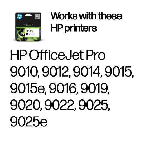 HP 3JA30AE/963XL Ink cartridge black high-capacity, 2K pages 47.86ml for HP OJ Pro 9010/e/9020/9020 e