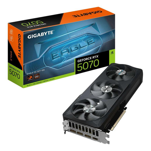 GIGABYTE GeForce RTX 5070 EAGLE OC SFF 12G Graphics Card - 12GB GDDR7, 192bit, PCI-E 5.0, 2587 MHz Core Clock, 3 x DP 2.1a, 1 x HDMI 2.1b, NVIDIA DLSS 4, GV-N5070GAMING OC-12GD - GKN Direct