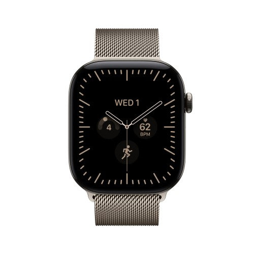 Apple Watch Series 12 GPS + Cellular 46mm Natural Titanium Case with Natural Milanese Loop - S/M