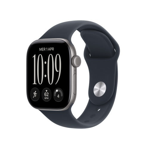 Apple Watch Series 12 GPS + Cellular 42mm Space Grey Aluminium Case with Navy Blue Sport Band - S/M